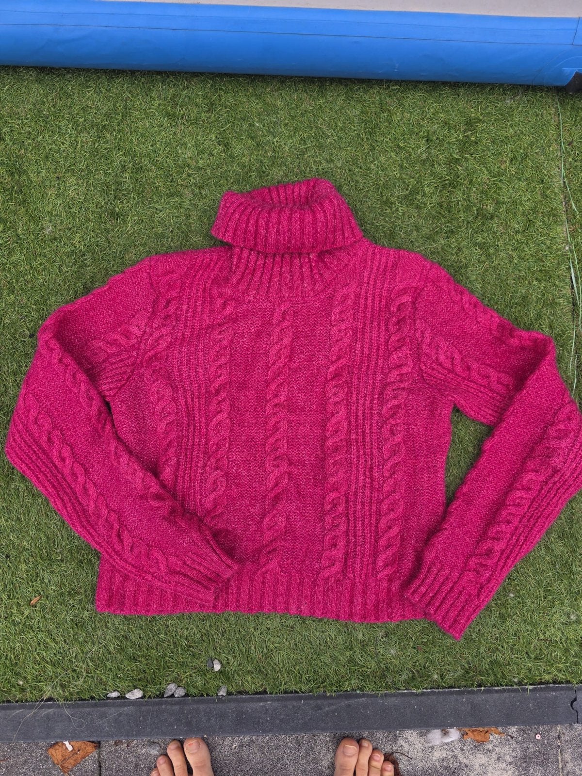 Versace Roze/Fuchsia Coltrui met Gouden Medusa | Maat 42 (M/, Kleding | Dames, Ophalen of Verzenden, Zo goed als nieuw, Maat 38/40 (M)