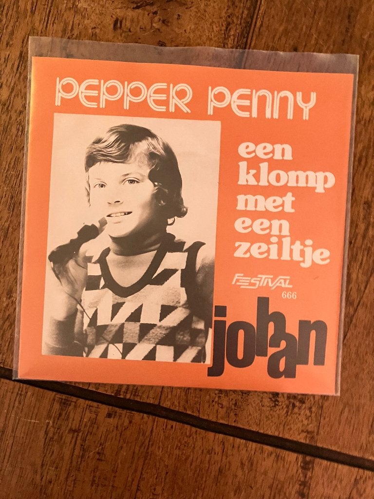 Johan pepper penny vinyl, 7 inch, Single, Ophalen of Verzenden, Beschermende buitenhoes