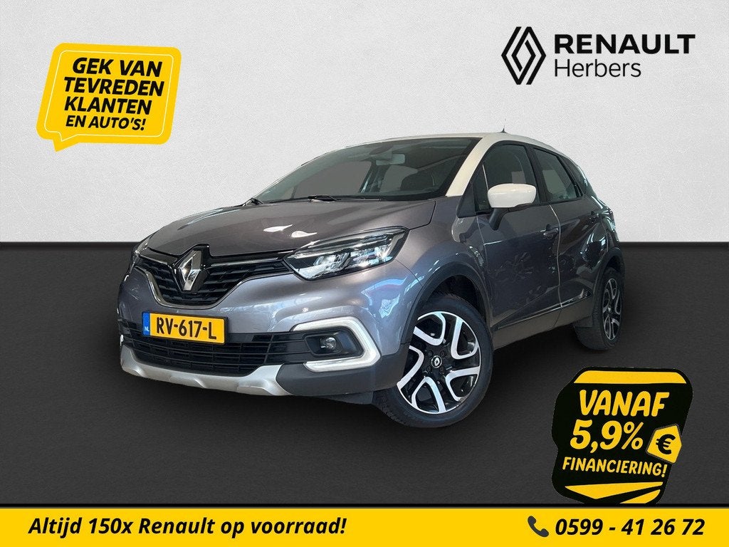 Renault Captur 0.9 TCe Intens NAVI / ECC / TREKHAAK, Voorwielaandrijving, 898 cc, Stof, Gebruikt