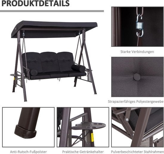 Schommelbank – Hangbank – Tuinbank – Hollywoodschommel, Corvance B.V., Verzenden, Nieuw, Corvancebol@gmail.com
