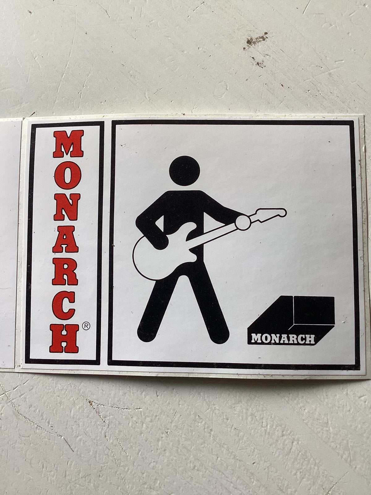 Sticker Monarch (gitaren/gitaarmerk), Verzenden, Zo goed als nieuw, Merk