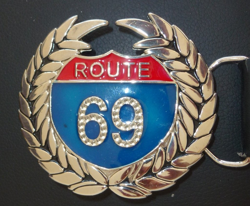 belt buckle Route 69 nieuw!, Kleding | Heren, Riemen en Ceinturen, Losse buckle of gesp, Overige kleuren, Zo goed als nieuw, 105 tot 115 cm