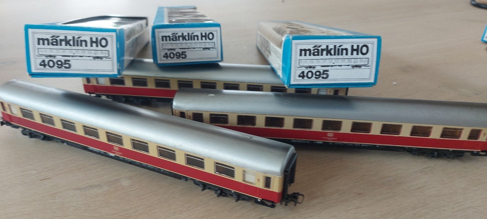 3 Märklin DB TEE 1 ste kl rtg'n artnr 4195 in ovp, Wisselstroom, Wagon, Ophalen of Verzenden, Zo goed als nieuw