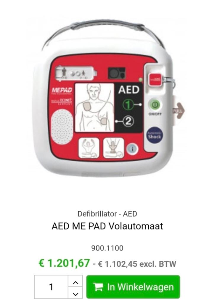 Nieuwe AED ME PAD Volautomaat in tasje, Ophalen of Verzenden, Nieuw