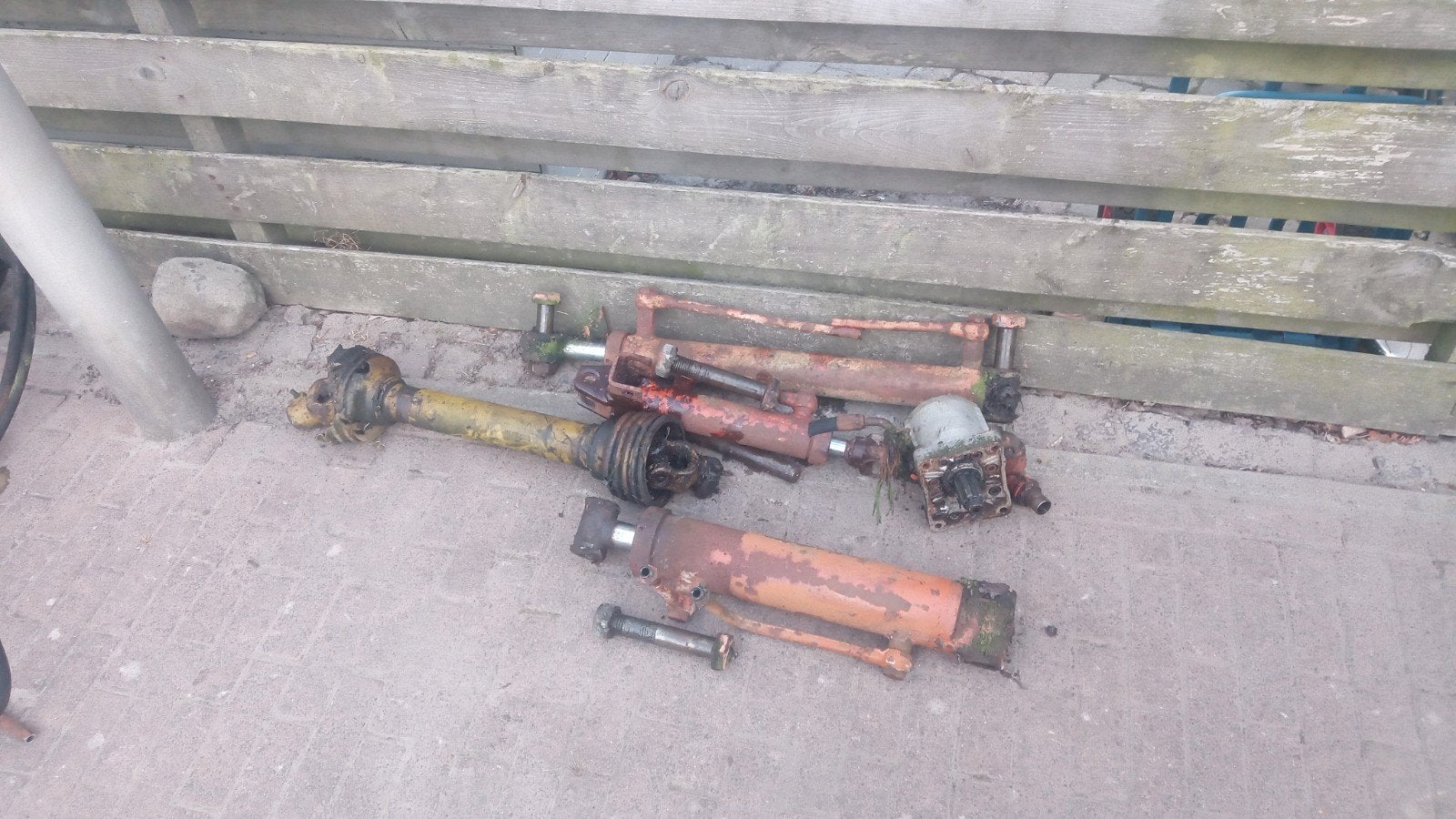 Hydrauliek cilinders en hydro pomp met aftakas, Doe-het-zelf en Verbouw, Ophalen of Verzenden
