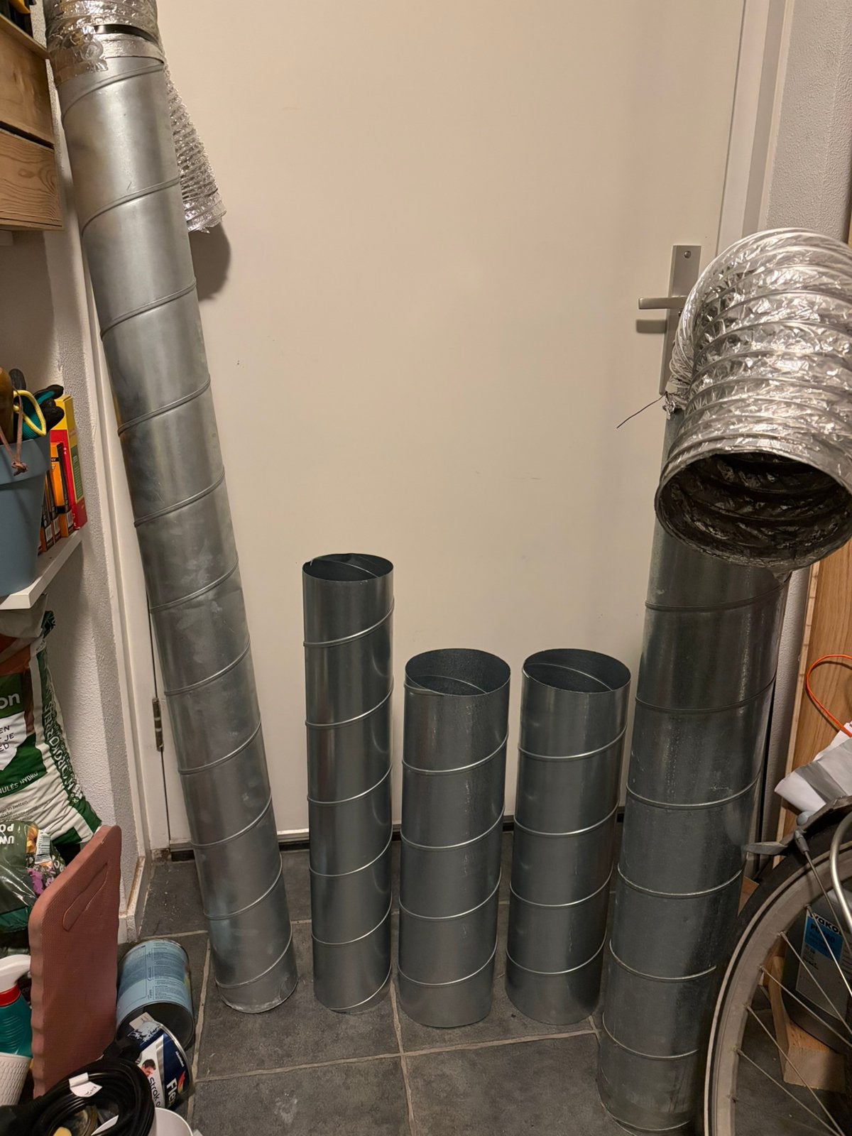 Gratis: 125/150mm ventilatiebuizen, Ophalen, Nieuw, Ventilator en Afzuiger