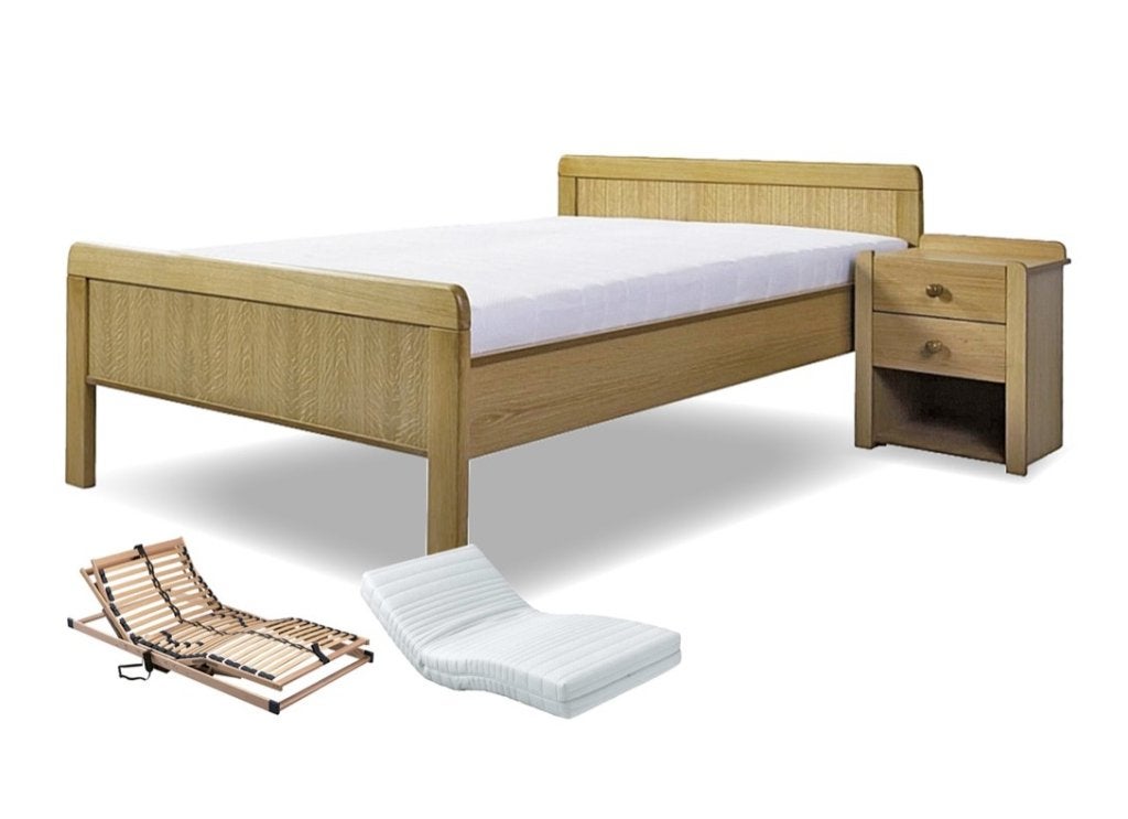 Seniorenbed compleet - 90x200 - Eiken, Niet ingevuld, Niet ingevuld, Niet ingevuld
