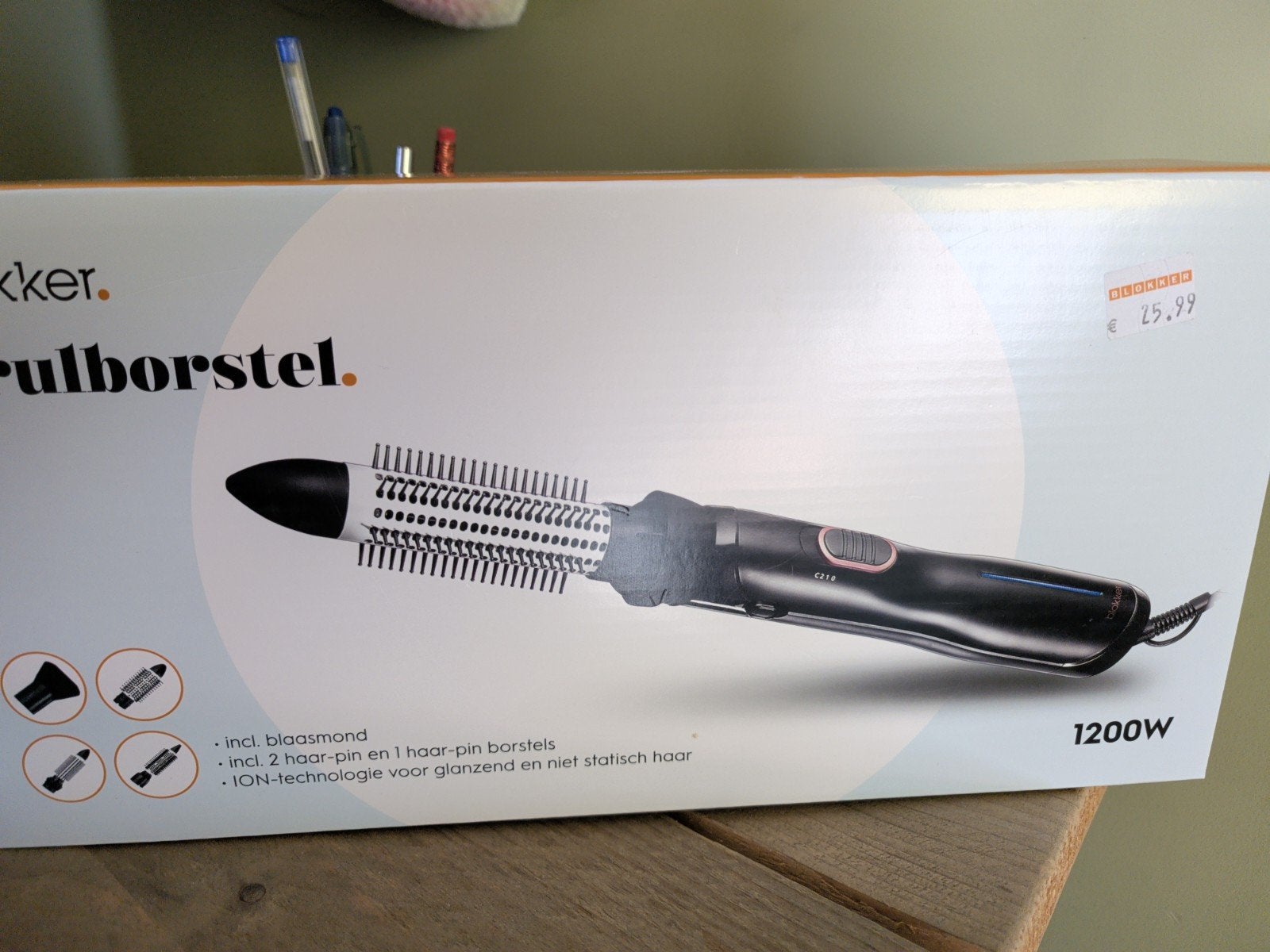 Nieuwe Krulborstel 1200W met ION-technologie, Ophalen, Nieuw, Haarverzorging