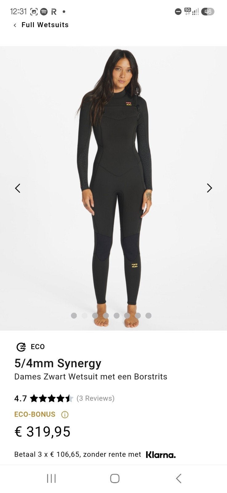 Nieuw! Billabong Synergy 5/4mm Dames Wetsuit, Watersport en Boten, Watersportkleding, Ophalen of Verzenden, Nieuw, Dame, Wetsuit
