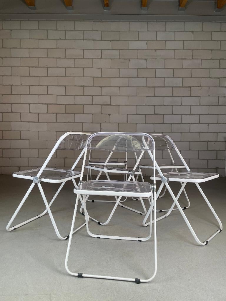 Anonima Castelli Plia klapstoel by Giancarlo Piretti, Huis en Inrichting, Stoelen, Ophalen, Gebruikt, Wit, Vintage