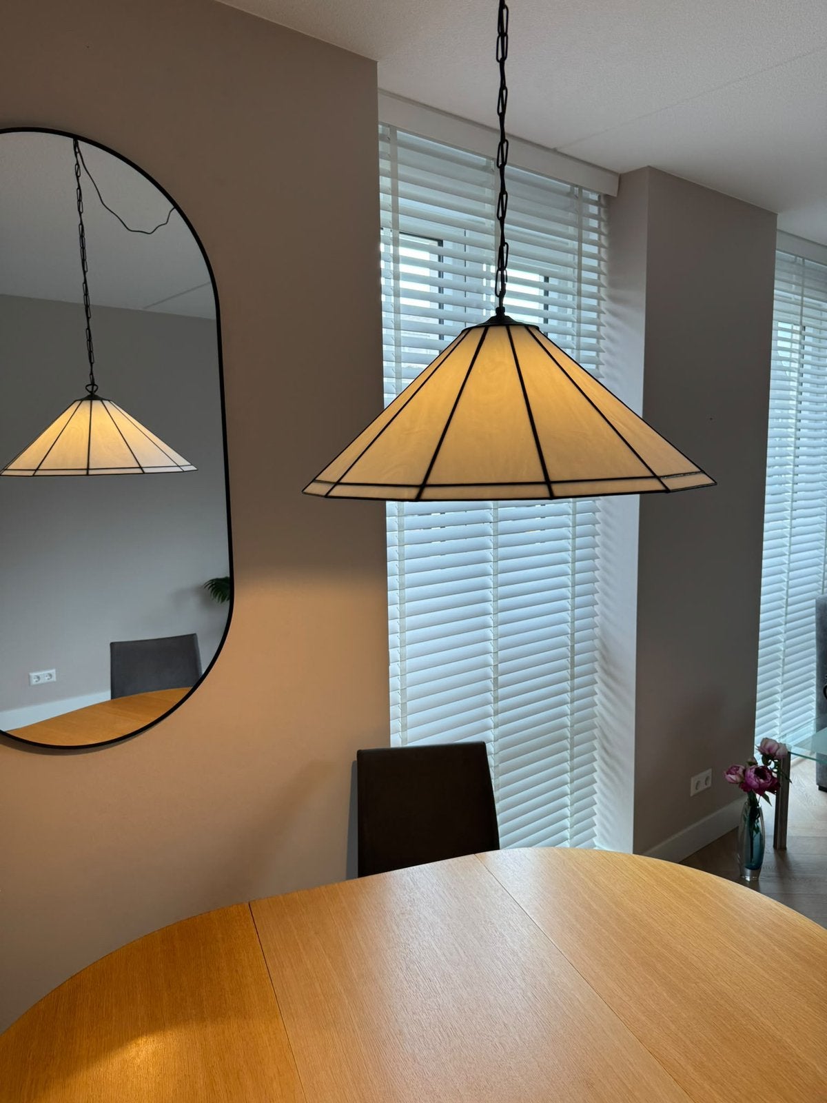 Tiffanu hand made by foks lamp, Ophalen, Zo goed als nieuw