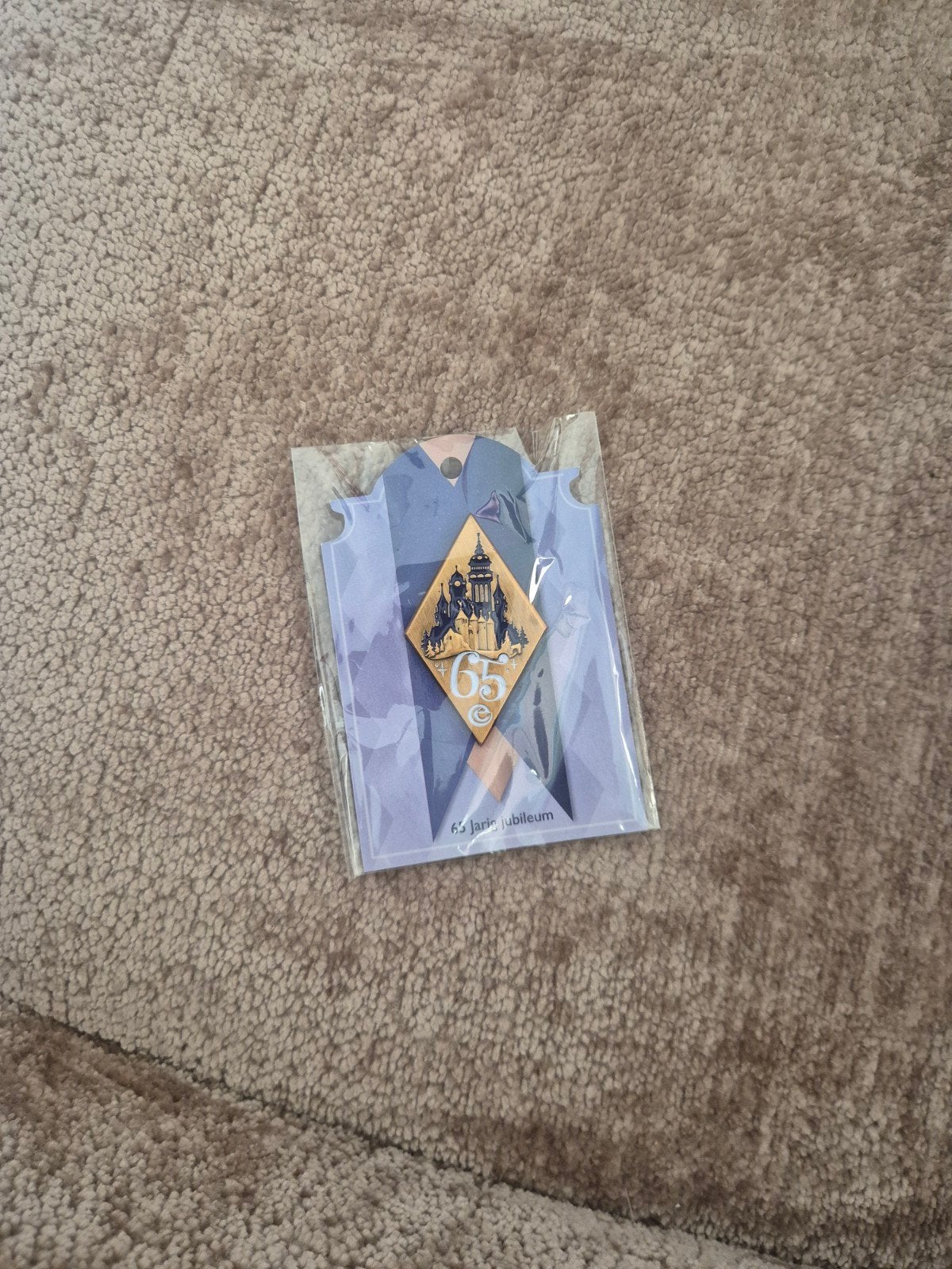 Efteling Pin 65 Jaar, Verzamelen, Efteling, Ophalen of Verzenden, Zo goed als nieuw, Button of Speldje