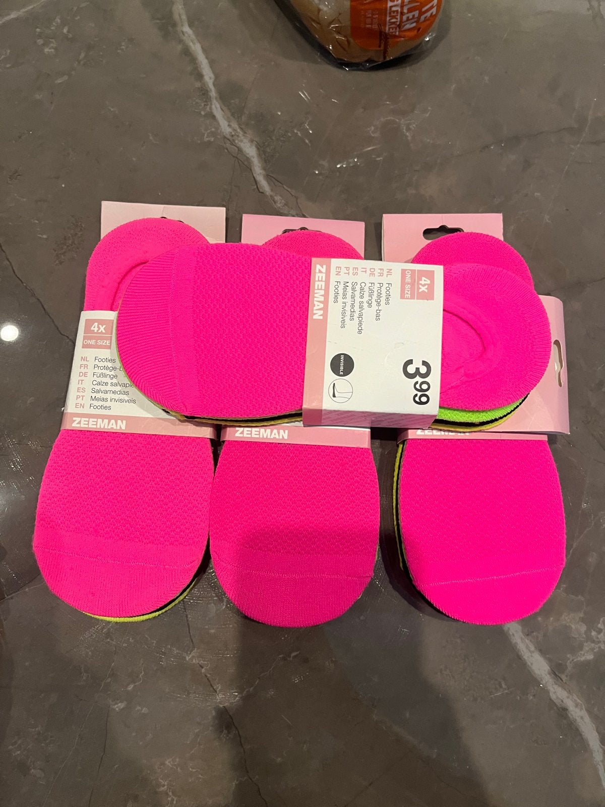 Nieuwe Zeeman Footies - Neon kleuren (4x), Kleding | Dames, Sokken en Kousen, Kousenvoetjes en Kniekousjes, Nieuw, Overige maten