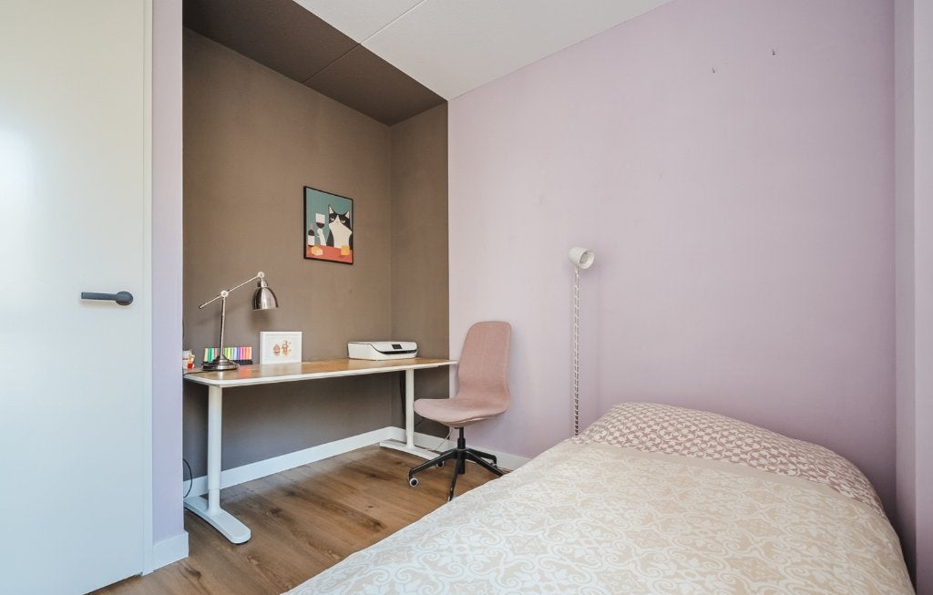 IKEA Bekant bureau licht eiken met wit frame, Ophalen, Demontabel, 160 cm, Scandinavisch