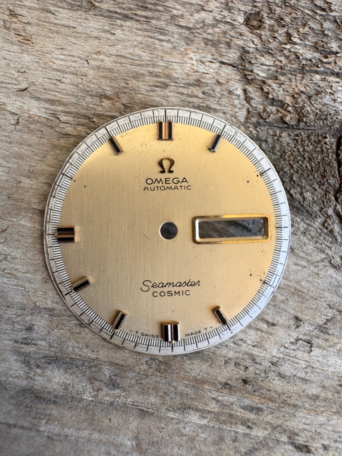 Vintage Omega Seamaster Cosmic wijzerplaat 30,5 mm Cal. 752, Ophalen, Staal, Omega, 1960 of later