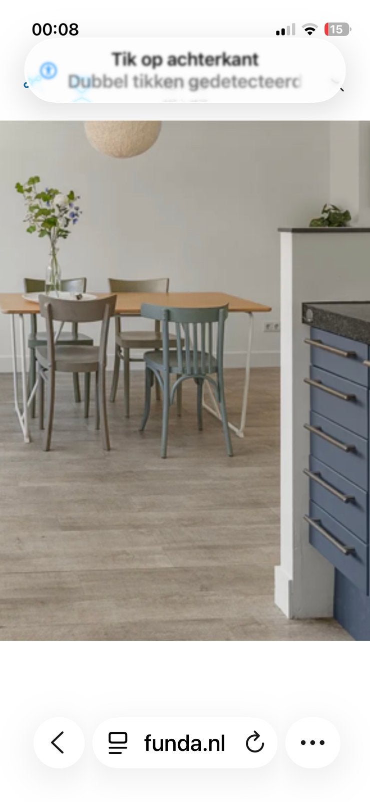 Bamboe tafel / bureau ikea OVRARYD, Ophalen, 100 tot 150 cm, 50 tot 100 cm, Zo goed als nieuw