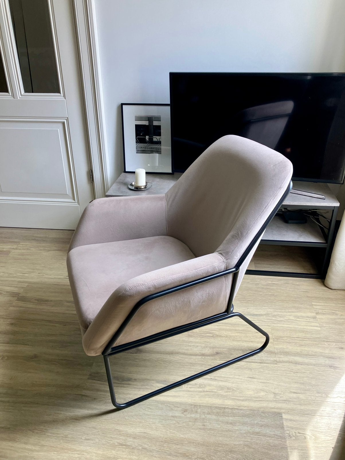 Stoel grijs Loods5, Huis en Inrichting, Ophalen, Zo goed als nieuw, Minder dan 75 cm, 50 tot 75 cm