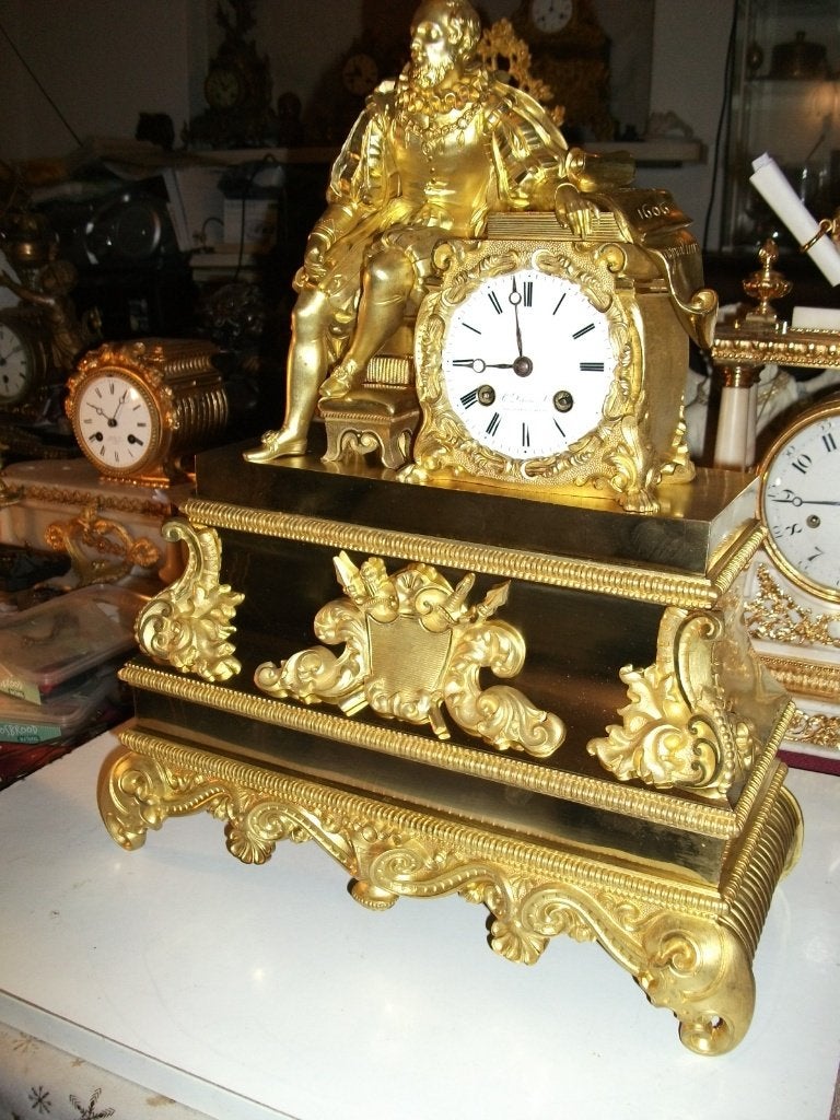 Antieke Pendule vuur verguld, uit (1819), Ophalen of Verzenden