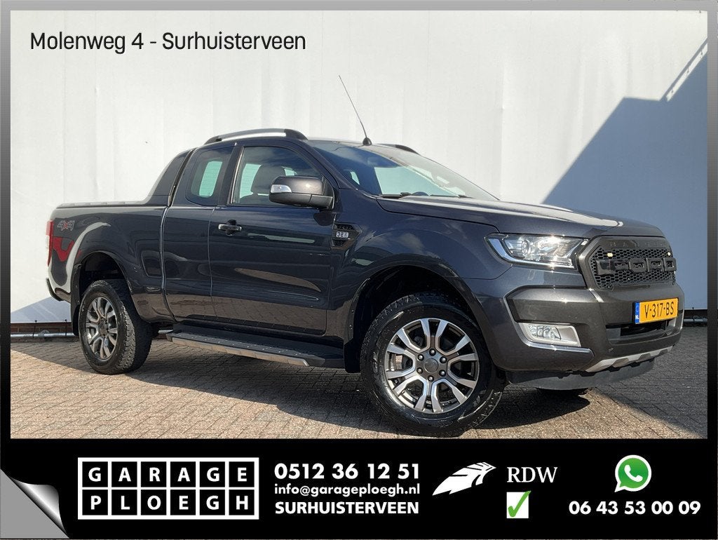 Ford Ranger 3.2 TDCi 200pk Wildtrak Supercab Eur6 Trekhaak(3, Auto's, Ford, Automaat, Gebruikt, Euro 6, Blauw