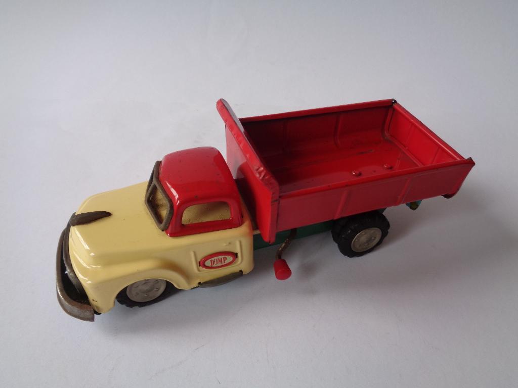 Oude blikken SSS Dump Truck. Japan, jr''60s. Frictie motor, Ophalen of Verzenden, Gebruikt