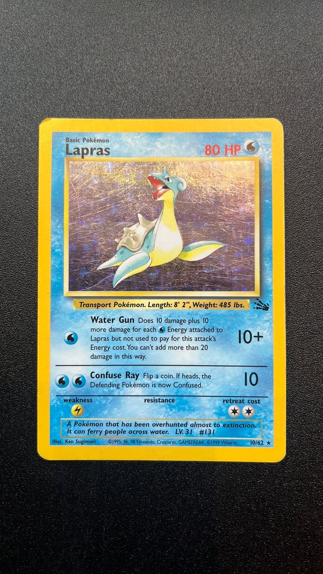 Lapras Fossil Holo, Ophalen of Verzenden, Zo goed als nieuw
