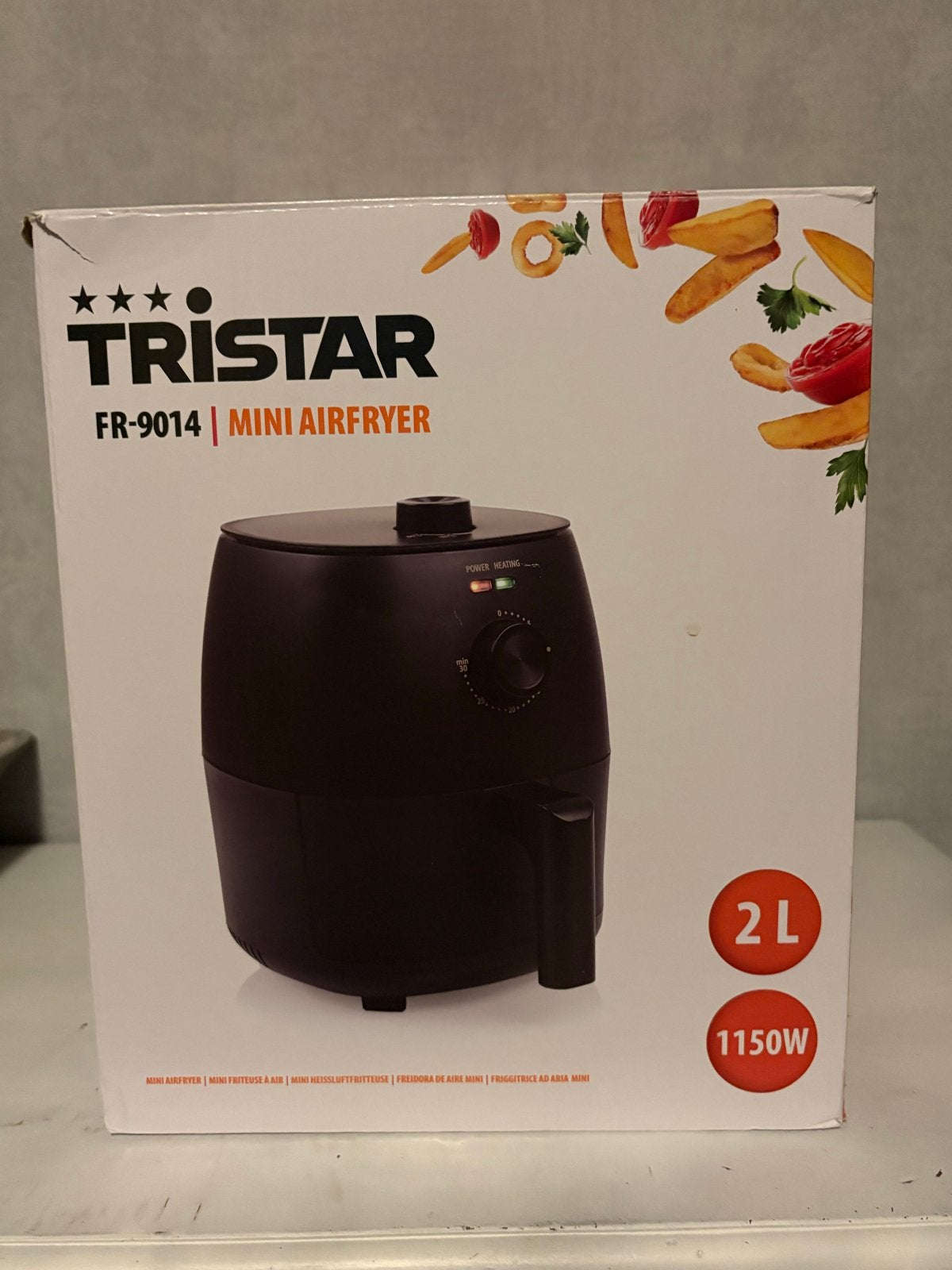 Tristar FR-9014 Mini Airfryer - 2L, 1150W, Witgoed en Apparatuur, Ophalen of Verzenden, Zo goed als nieuw, Airfryer, Minder dan 750 gram