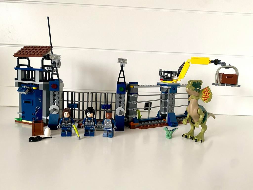 Lego Jurassic World Dilophosaurus Aanval 75931, Ophalen of Verzenden, Zo goed als nieuw, Complete set, Lego