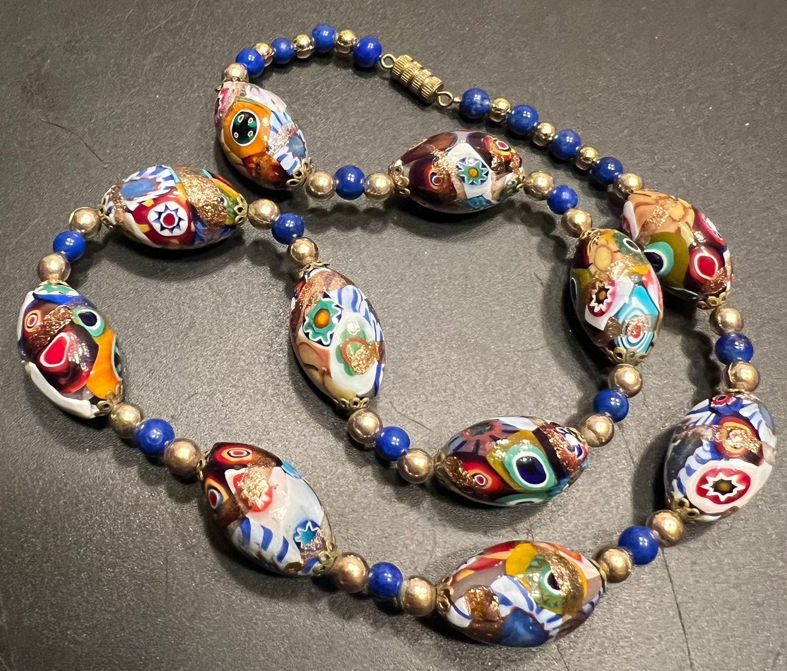 Vintage ‘50/60 Murano Ercole Moretti millefiori halsketting, Ophalen of Verzenden, Overige materialen, Armband