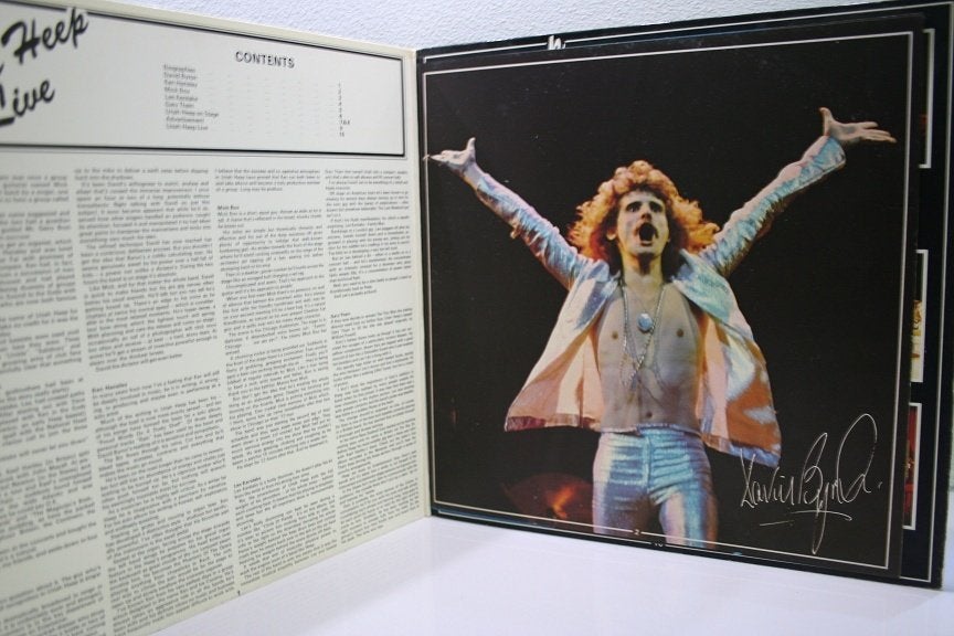 LP - Uriah Heep - Live - 2LP - Boekje + Kaart - Duits - NM, Ophalen of Verzenden, 12 inch, Dubbel-LP, Progressive Rock