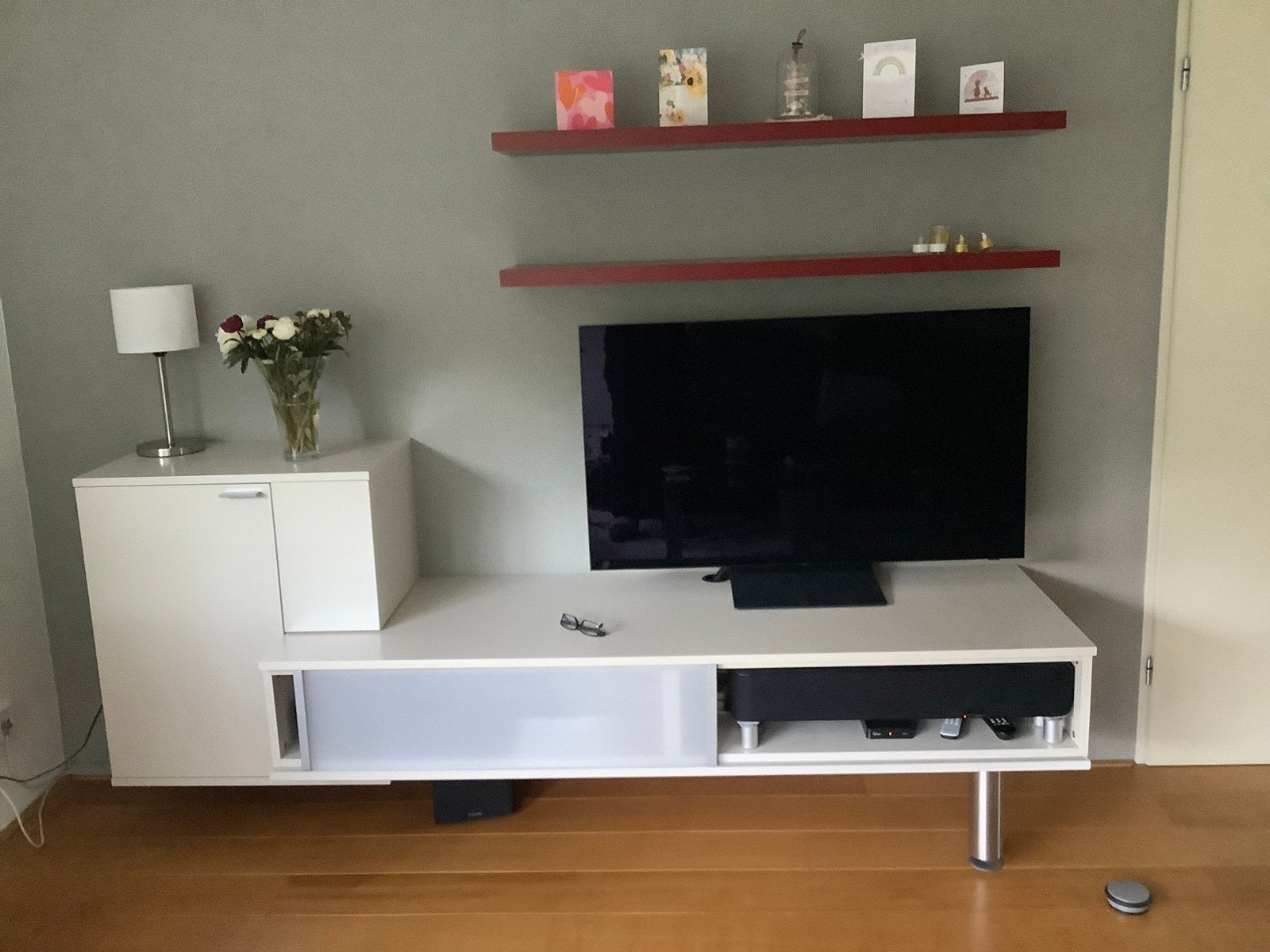 Interstar TV-meubel en dressoir offwhite, Ophalen, Overige materialen, Gebruikt, 150 tot 200 cm