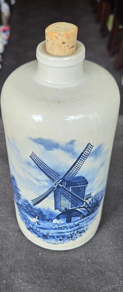 Oude Hollandse vaas met molen, Ophalen of Verzenden