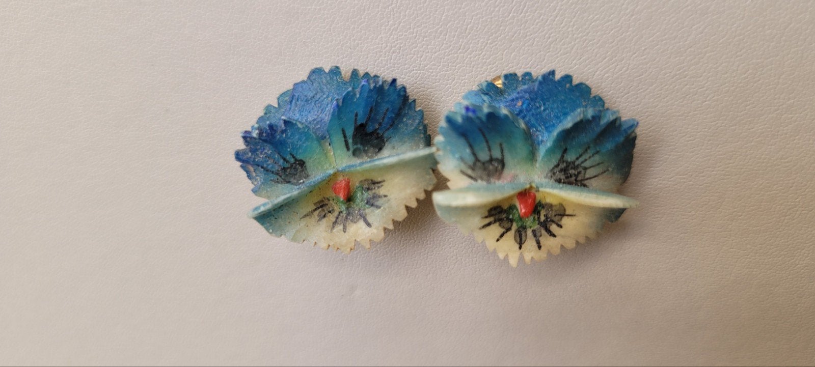 vintage oorbellen, Ophalen of Verzenden, Gebruikt, Blauw, Overige materialen