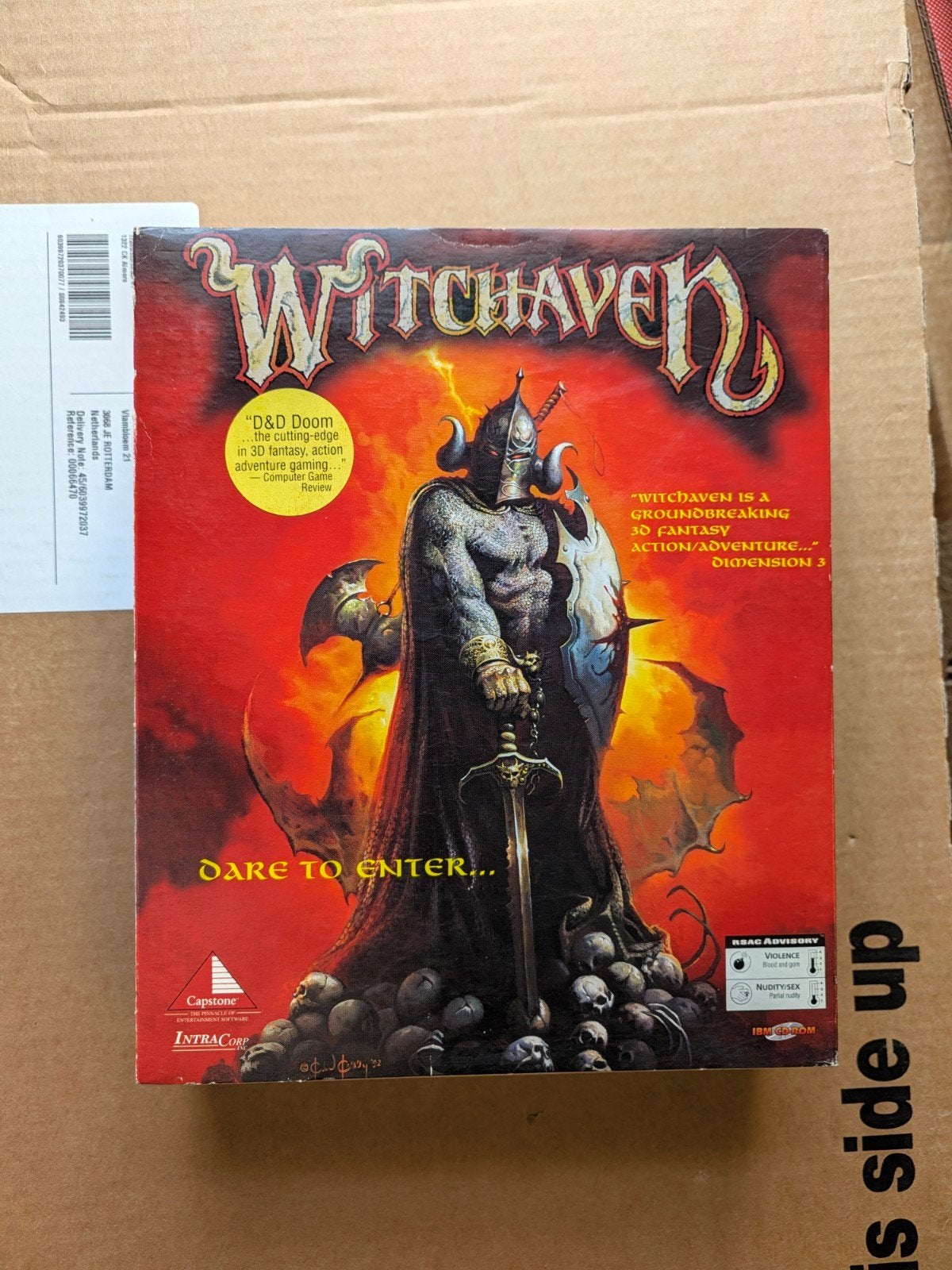 Witchaven - Klassieke 3D Fantasy Actie big box pc Game, Avontuur en Actie, 1 speler, Ophalen of Verzenden, Zo goed als nieuw