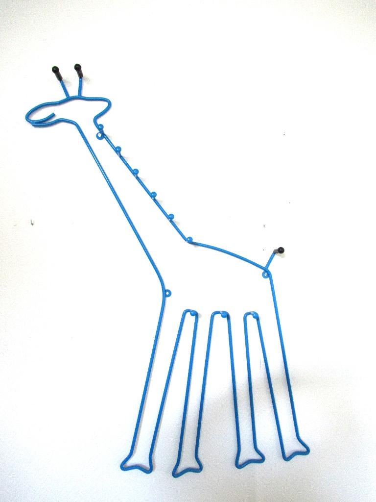 vintage giraffe wandkapstok ikea jaren 90, Ophalen, Metaal, Wandkapstok, Minder dan 100 cm