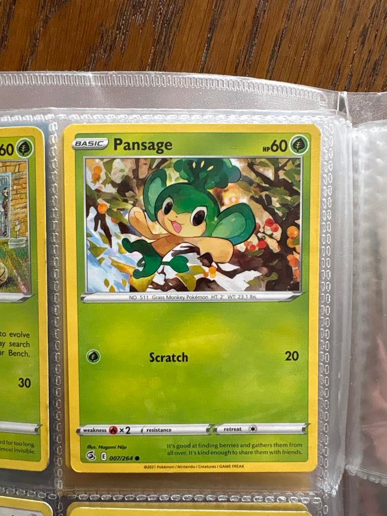 Pansage Pokémon Kaart 007/264 - Basic HP 60, Ophalen, Zo goed als nieuw