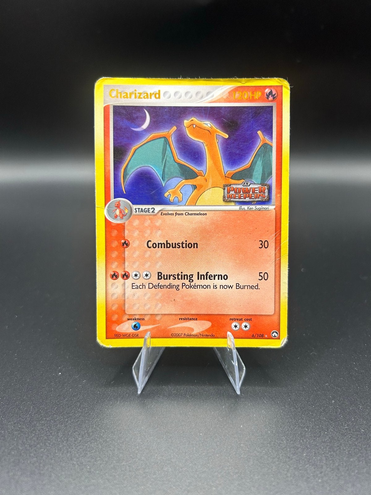 Charizard Pokémon kaart - LP/MP conditie, Ophalen of Verzenden, Gebruikt, Losse kaart