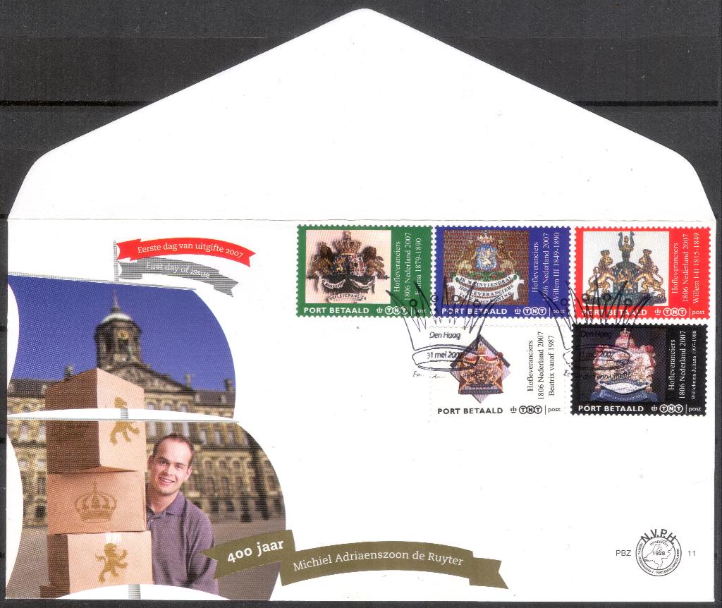 Port Betaald 11 - wapen emblemen hofleveranciers, Verzenden, Envelop