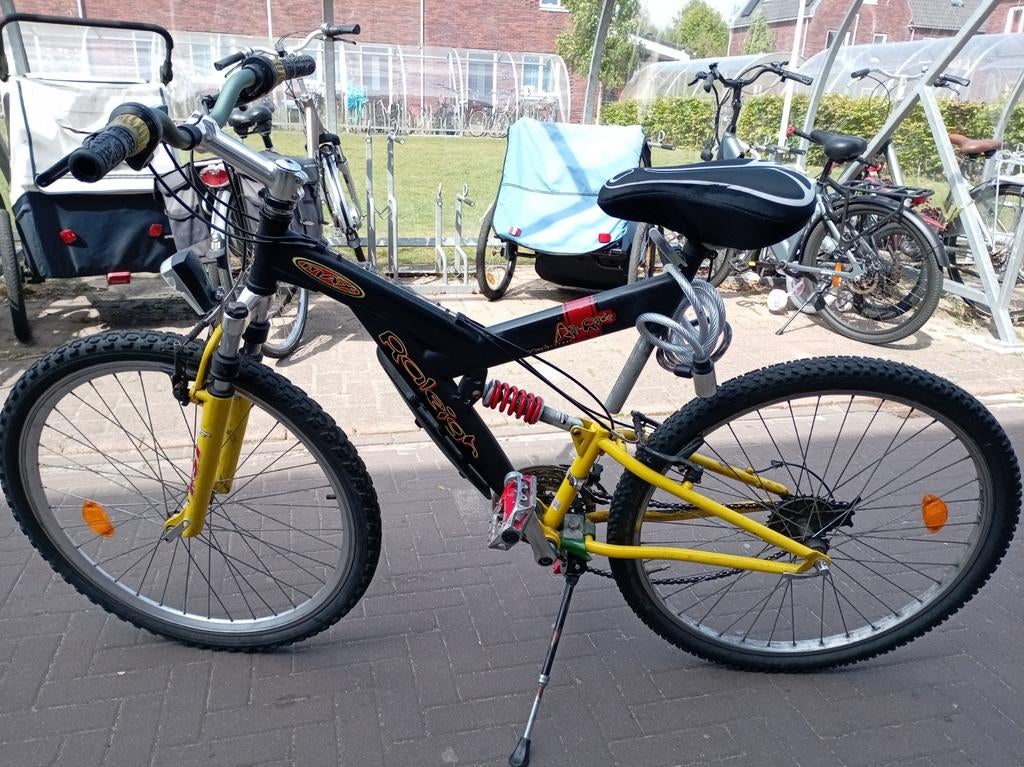 Raleigh Mountainbike - Geel/Zwart, Volledig Geveerd, Fietsen en Brommers, Fietsen | Mountainbikes en ATB, Ophalen of Verzenden