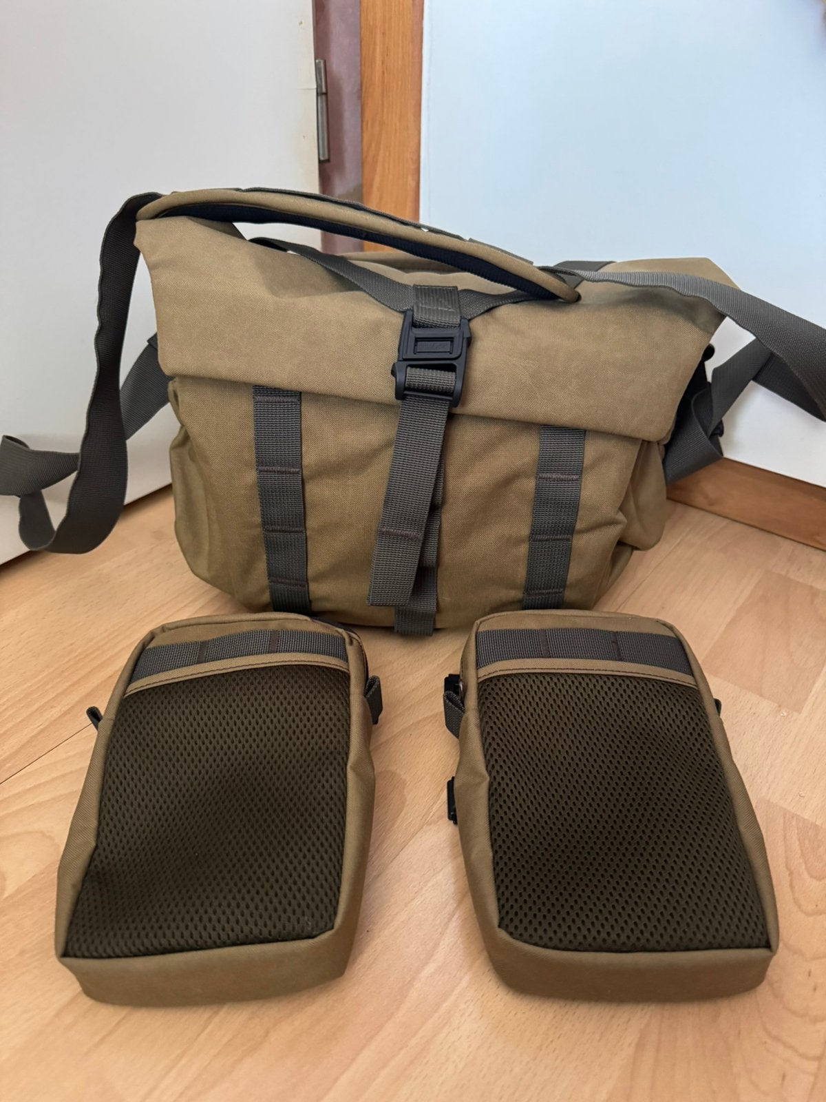 Wotancraft Pilot 7L – khaki brown + 2 x zipper pouch module, Ophalen, Zo goed als nieuw