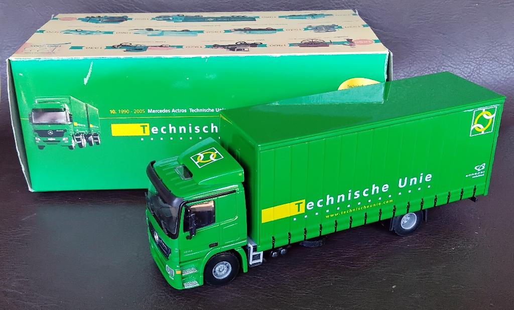 Lion car toys Mercedes Actros vrachtwagen Technische Unie, Ophalen of Verzenden, Gebruikt, Bus of Vrachtwagen, Lion Toys