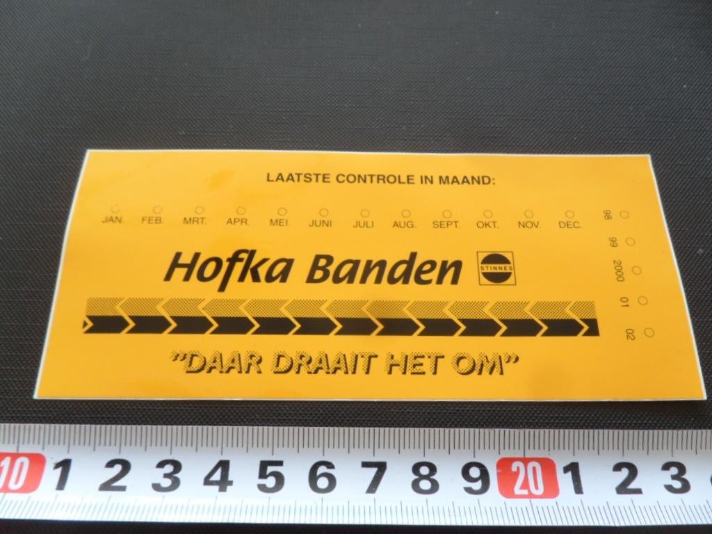 sticker hofka banden stinnes daar draait het om - controle, Ophalen, Zo goed als nieuw