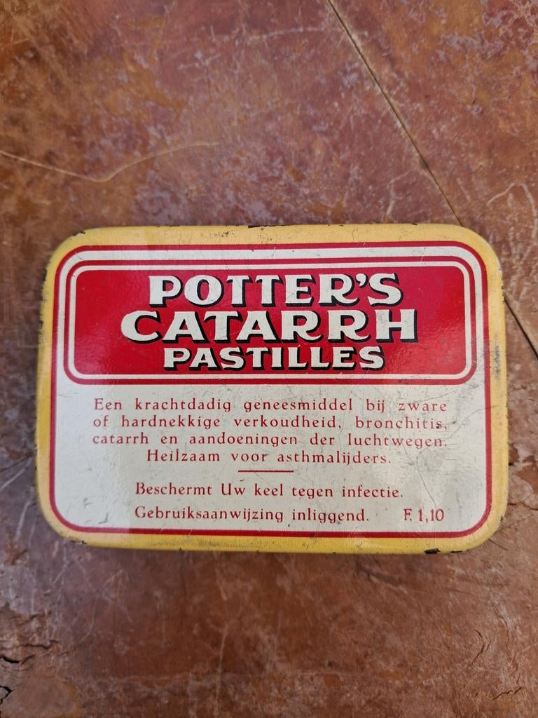 Potter's Catarrh Pastilles blikje, Ophalen of Verzenden, Gebruikt, Overige