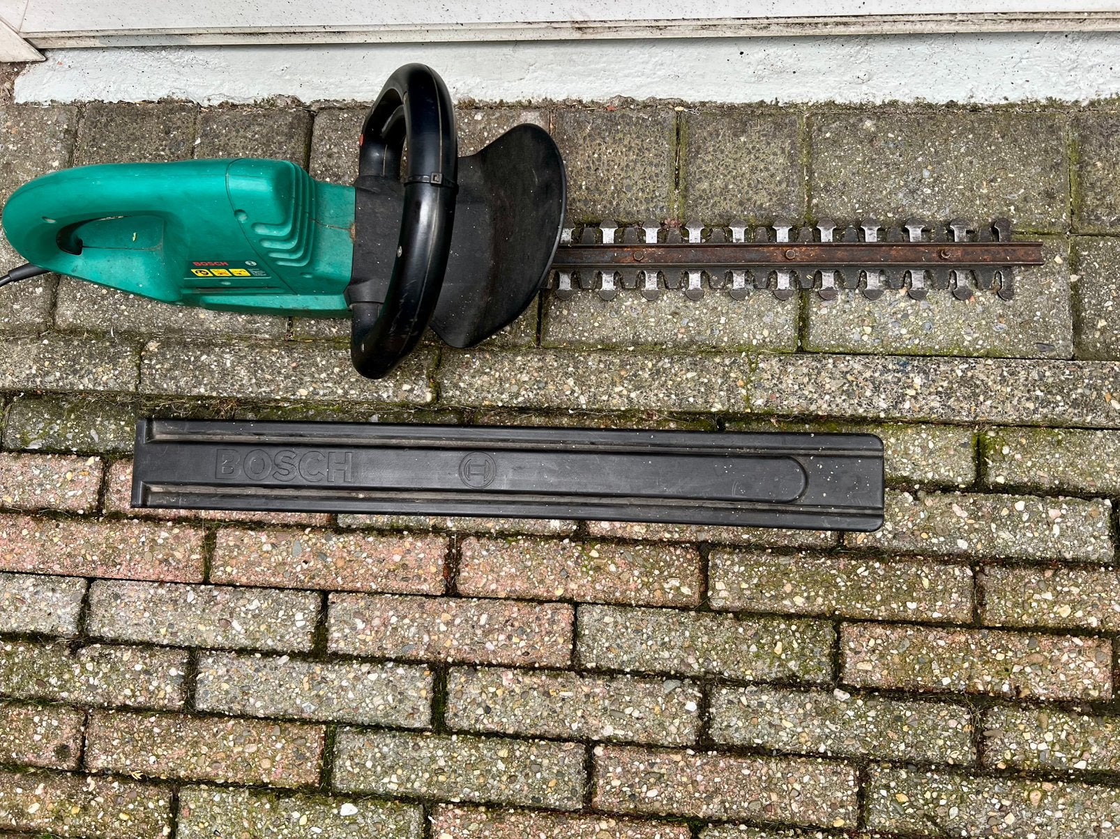 Bosch elektrische heggenschaar blad 55 cm., Ophalen, Gebruikt, Elektrisch