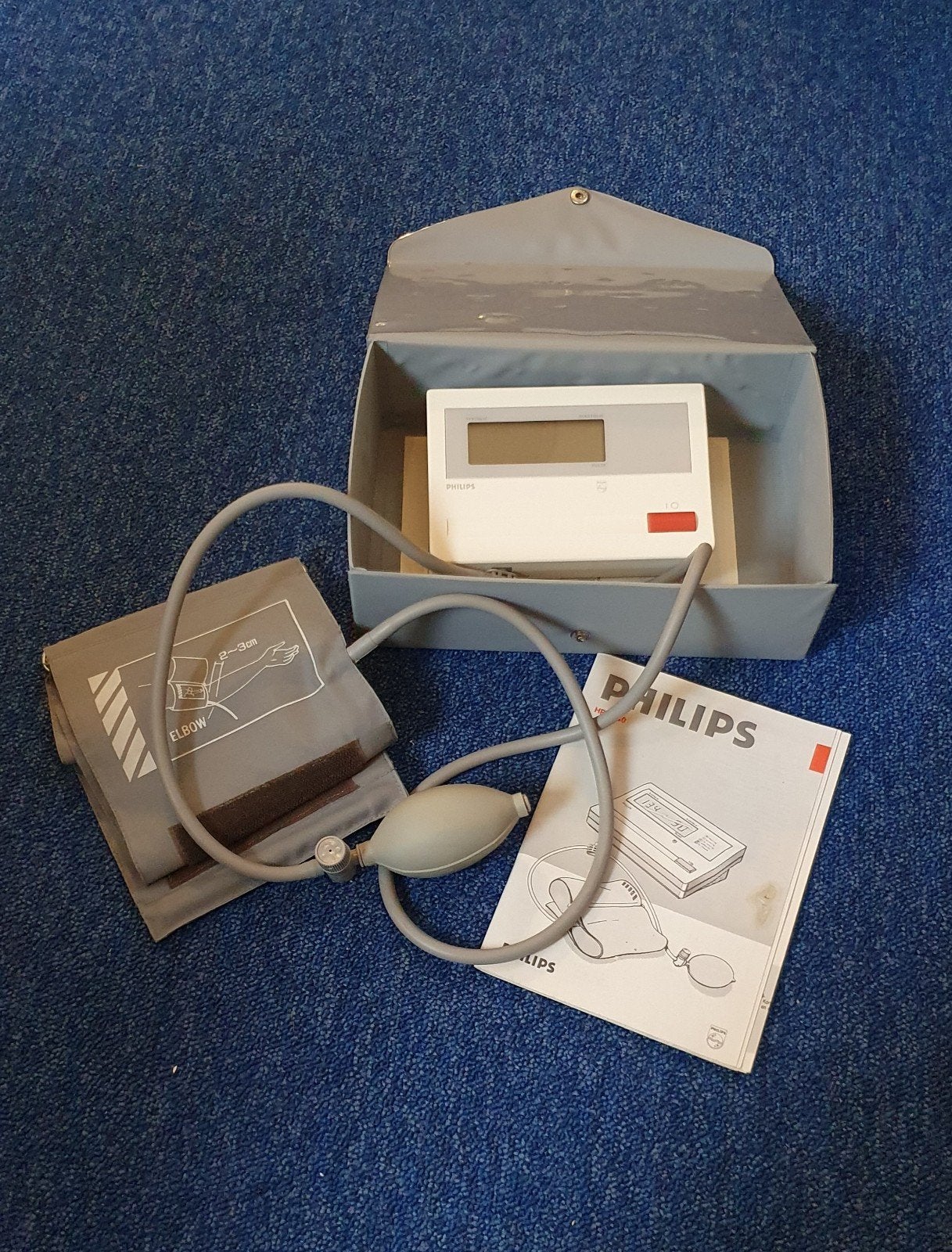 Philips Bloeddrukmeter HP5330 compleet met Manchet en Handl, Ophalen of Verzenden, Gebruikt, Lichaamsverzorging