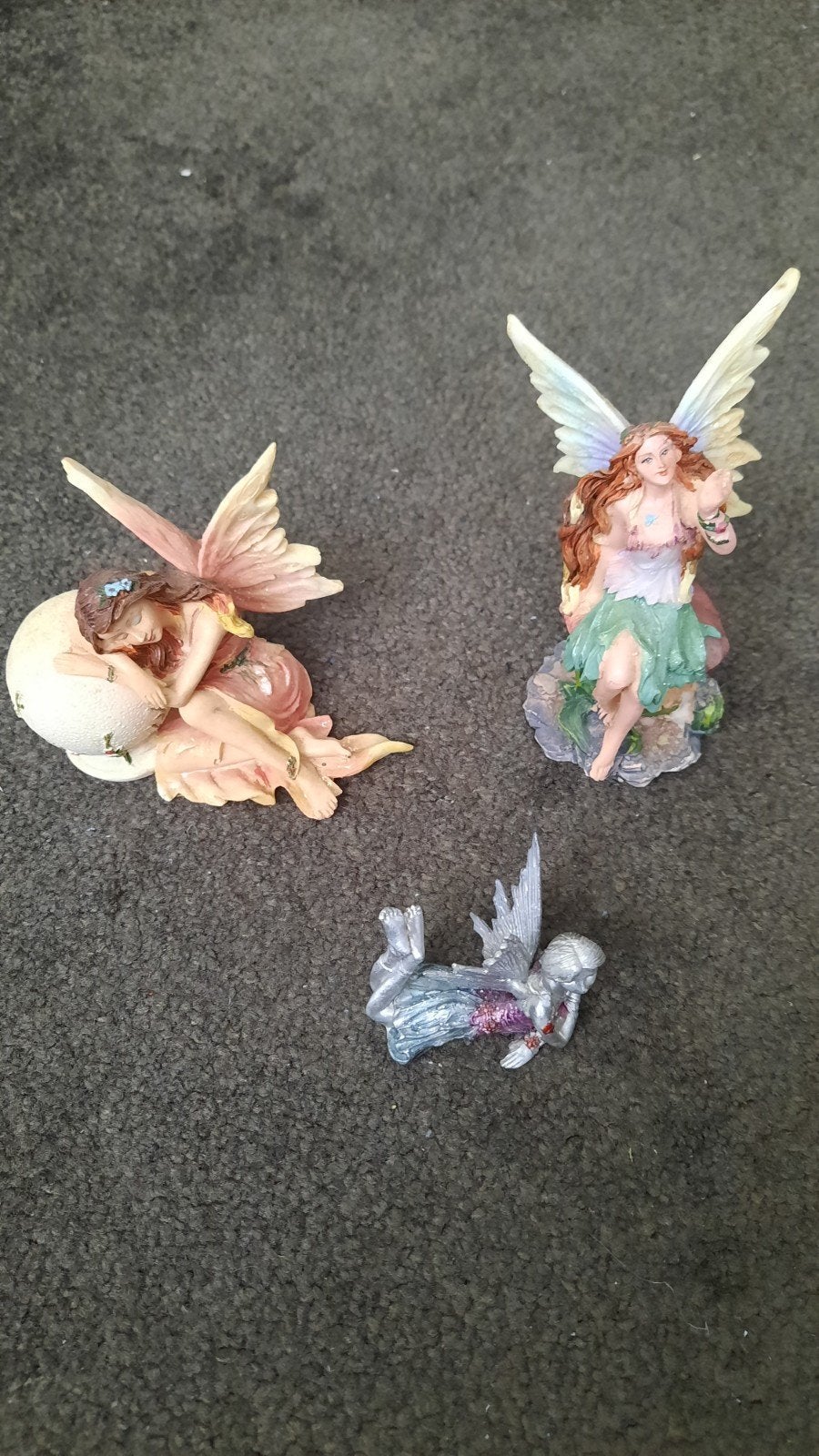 Set van 3 Fantasy Beeldjes: Feeën en Engelen, Ophalen of Verzenden, Gebruikt, Fantasy