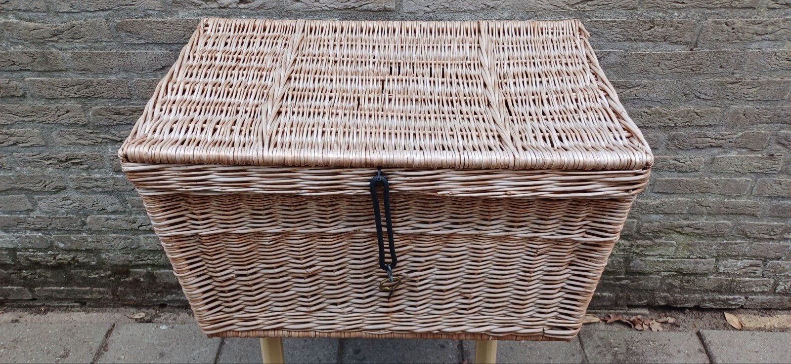 Grote rieten mand  69 x 42 x 42 cm, Ophalen of Verzenden, Gebruikt, 50 tot 100 cm, Minder dan 50 cm