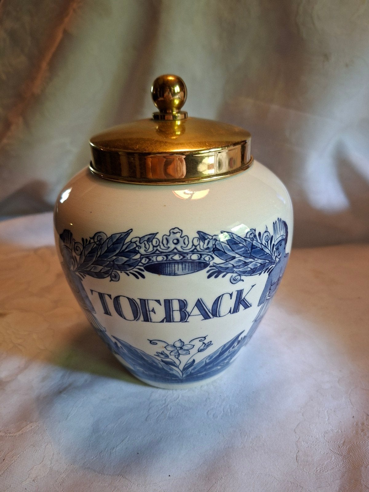 antieke tabakspot delft blaauw 17 x 14 cm, Verzenden