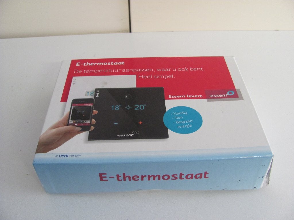 Essent E-thermostaat compleet met cv ketel unit en manual, Ophalen of Verzenden, Slimme thermostaat, Zo goed als nieuw