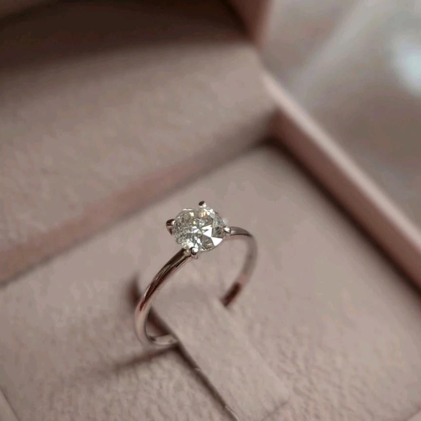 1.01 ct natuurlijke diamanten verlovingsring in 14k goud, Sieraden, Tassen en Uiterlijk, Bedels, Ophalen of Verzenden, Nieuw, Overige merken