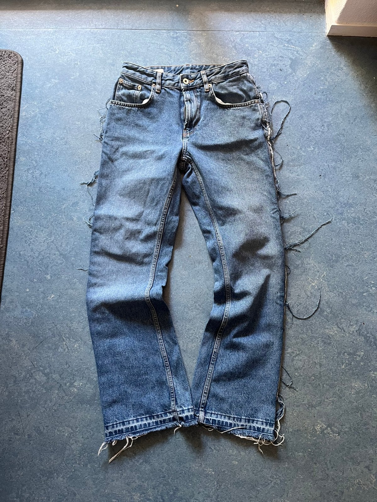 Zara flared broek, Ophalen of Verzenden, Zo goed als nieuw, Maat 48/50 (M), Blauw